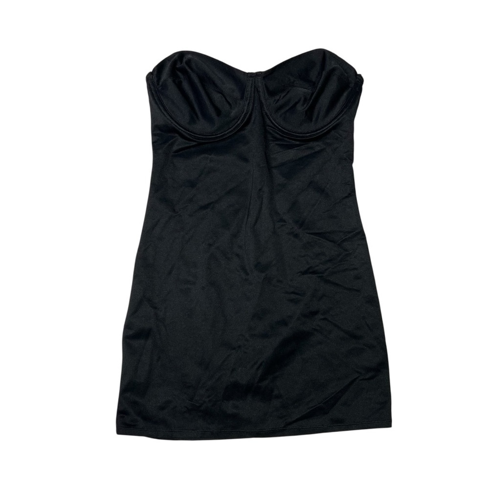 Vintage Nancy Ganz Classic Black Strapless shapewear slip dress